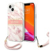 Kryt Guess GUHCP13SKMABPI iPhone 13 mini 5,4" pink hardcase Marble Strap Collection (GUHCP13SKMA