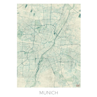 Mapa Munich, Hubert Roguski, (30 x 40 cm)