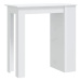 Barový stůl s úložným regálem bílý vysoký lesk 102 × 50 × 103,5 cm, 809473