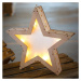 Nexos 65859 Vánoční dřevěná hvězda s 3D efektem, 10 LED