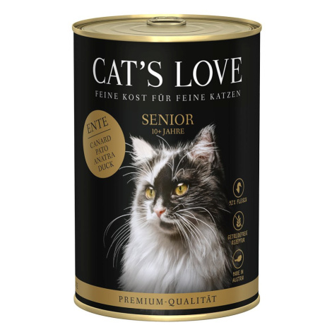 Cat´s Love Senior kachna 6 × 400 g Cat's Love