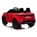 Elektrické autíčko Range Rover Evoque, Jednomístné, červené, Kožená sedadla, MP3