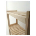 Krušnohorský nábytek Dřevěný regál 5P80 80 x 173 x 33 cm borovice