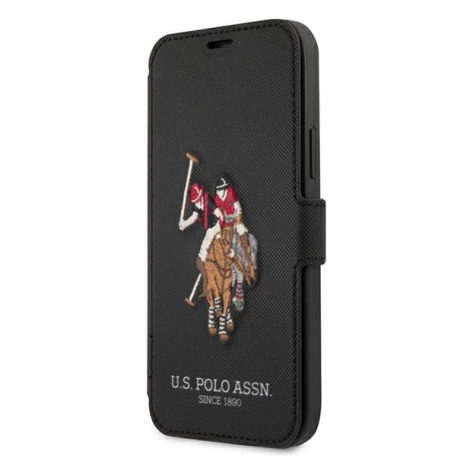 Pouzdro US Polo USFLBKP12LPUGFLBK iPhone 12 Pro Max 6,7" czarny/black book Polo Embroidery Colle U.S. Polo