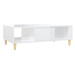 SHUMEE Konferenční stolek bílý vysoký lesk 103,5 × 60 × 35 cm dřevotříska, 806019