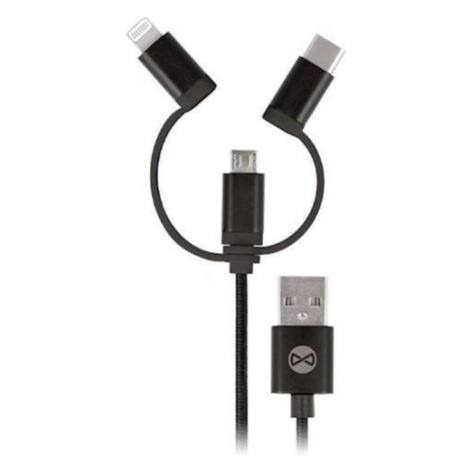 Forever datový kabel USB 3IN1 pro APPLE IPHONE 5, MICRO USB, C-TYP, černý (TFO-N) - T_01626