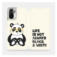 Flipové pouzdro na mobil Xiaomi Redmi Note 10S - M041S Panda - life is not always black and whit