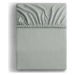 Ocelově šedé elastické džersejové prostěradlo DecoKing Amber Collection, 140/160 x 200 cm
