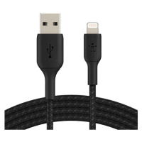 Belkin BOOST Charge Braided Lightning/USB-A odolný kabel, 2m, černý