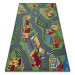 Dětský koberec REBEL ROADS Village life 90 Osada, protiskluzový - šedý