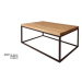 Drewmax Konferenční stolek Metal ST375 / dub / deska 2,5 cm Barva: Dub bělený, Provedení: C 120 