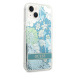 Guess GUHCP14MLFLSN hard silikonové pouzdro iPhone 14 PLUS 6.7" green Flower Liquid Glitter