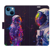 iSaprio Flip pouzdro Neon Astronaut 02 pro iPhone 13 mini