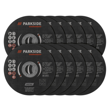 PARKSIDE PERFORMANCE® Řezné / Hrubovací kotouče, Ø 125 mm (sada řezných kotoučů, 12dílná)