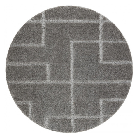 Koupelnový kobereček SUPREME LINES linie, šedý kruh