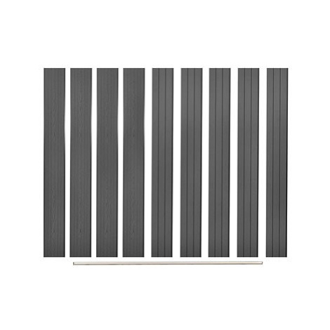 Náhradní plotové desky 9 ks WPC 170 cm šedé SHUMEE