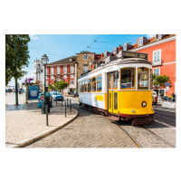 Fotografie Old yellow tram on the streets, © Marco Bottigelli, 40 × 26.7 cm