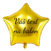 Personal Fóliový balón s textem - Zlatá hvězda 70 cm