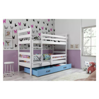 Dětská patrová postel ERYK 80x190 cm - bílá Modrá