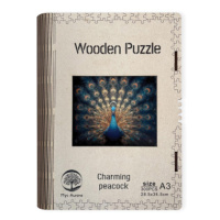 Wooden puzzle Charming peacock A3