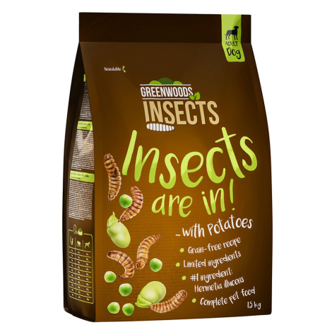 Greenwoods Insects hmyz s bramborami, hráškem a bobem obecným 4 x 1,5 kg