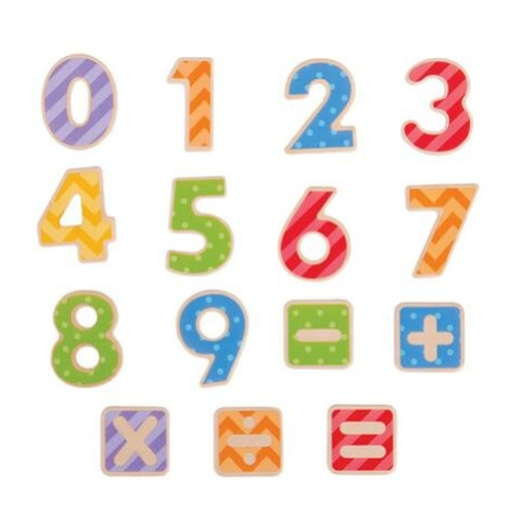 Bigjigs Toys Magnetické barevné číslice