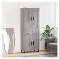 vidaXL Skříň highboard šedá sonoma 69,5 x 34 x 180 cm kompozitní dřevo