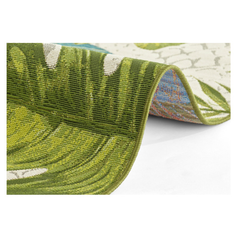 Kusový koberec Flair 105617 Tropical Leaves Turqouise Green – na ven i na doma 120x180 cm Hanse Home