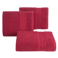 Bavlněný froté ručník s proužky ROSSI 50x90 cm, červená, 500 gr Mybesthome