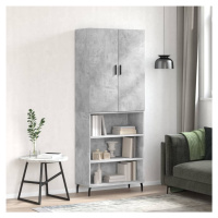 vidaXL Skříň highboard betonově šedá 69,5x34x180 cm kompozitní dřevo