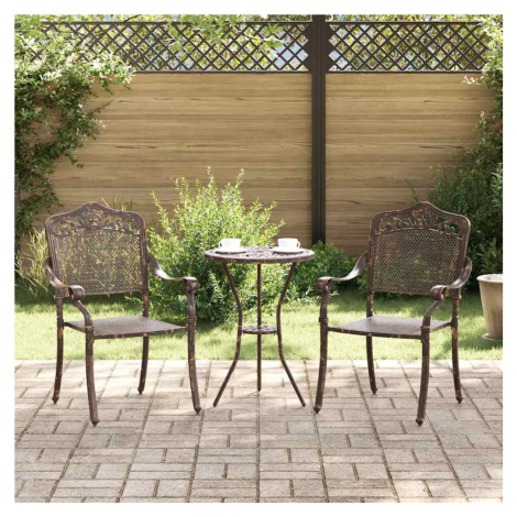 vidaXL Zahradní křeslo 2 pcs Bronzová 55 x 55 x 92,5cm Hliník