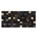 Hnědozlatý patchwork kožený koberec 80x150 cm BANDIRMA, 57891