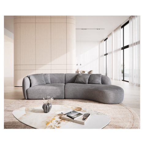 DELIFE Pohovka Mairi 330x160 cm mikrovlákno šedá