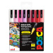 Akrylové popisovače POSCA Love, PC-3M - 0,9-1,3 mm - 8 teplých barev