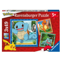 RAVENSBURGER PUZZLE 055869 Vypusťte Pokémony 3x49 dílků