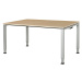 mauser Elegantní výškově nastavitelný stůl, v x š x h 650 - 850 x 1600 x 900 mm, deska s povlake