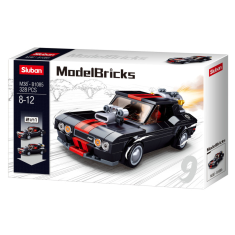Sluban Model Bricks M38-B1085 Černý pouliční vůz 2v1