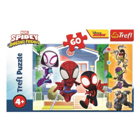 Puzzle Ve světě Spideyho 60 dílků Trefl