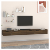 vidaXL Nástěnné skříňky 2 ks hnědý dub 102x30x20 cm kompozitní dřevo