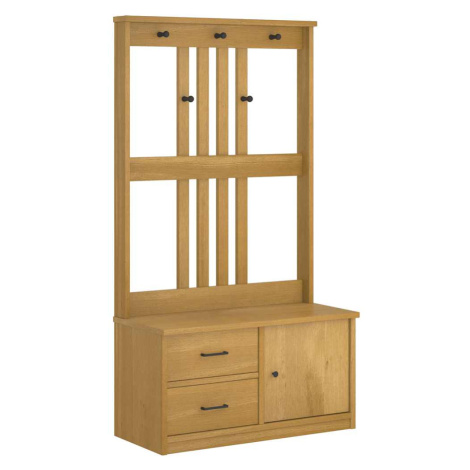 vidaXL Předsíňový strom SANDNES 87x40x159,5cm Borovicový masiv