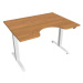 Office Pro psací stůl Hobis Motion MS ERGO 2 Šířka: 120 cm, Barva desky: ořech, Barva kovu: šedá