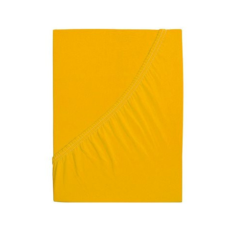 B.E.S. PETROVICE Protěradlo Jersey s elastanem LYCRA 160 × 200 cm, sytě žluté B.E.S. - Petrovice