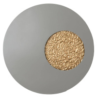 Holländer Nástěnné LED svítidlo Luna, šedá/zlatá barva, Ø 80 cm, železo