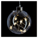 SOLIGHT 1V204 LED vánoční koule skleněná, 10LED, 2x AA, IP20
