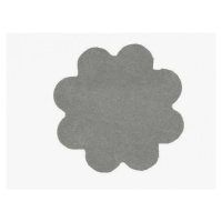 Koberec color shaggy - šedá - kytka - 120 cm