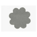 Koberec color shaggy - šedá - kytka - 120 cm