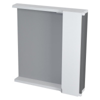 PULSE galerka s LED osvětlením 2 x 3W, 75x80x17 cm, pravá, bílá/antracit PU078-3034