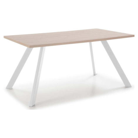 Jídelní stůl s deskou v dubovém dekoru 90x160 cm Liona – Marckeric