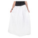 Dlouhá sukně s kapsami, bílá, velikost XL