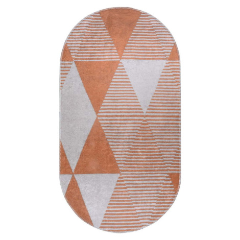 Oranžový pratelný koberec 120x180 cm Oval – Vitaus